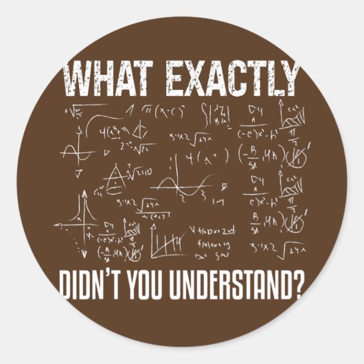 Sticker Rond Physicien de Math (Devant)