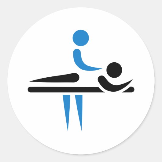 Sticker Rond Physiothérapeute (Devant)