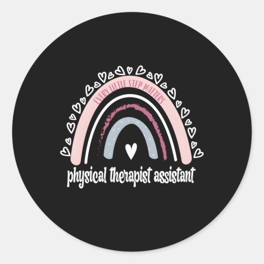 Sticker Rond Physiothérapie Assistant Rainbow Pta Physique (Devant)