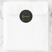 Sticker Rond Physique et formules mathématiques EMC2 (Sac)