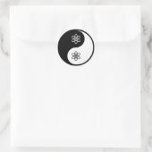 Sticker Rond Physique nucléaire de Yin Yang (Sac)