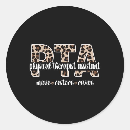 Sticker Rond Phytothérapeute Assistant Pta Phytothérapie (Devant)
