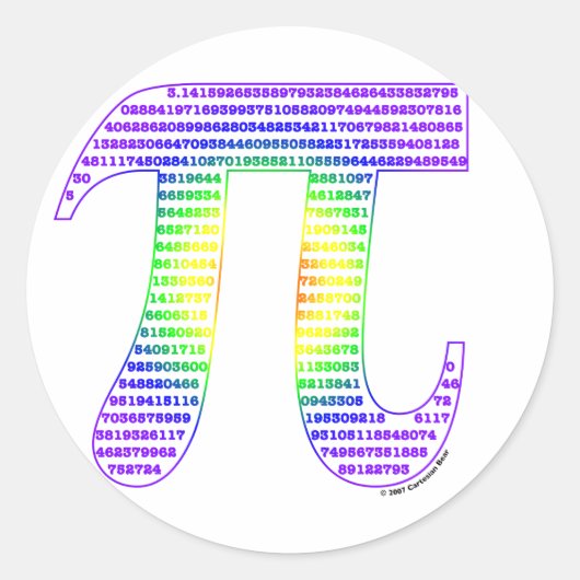 Sticker Rond Pi #1 d'Evan (Devant)