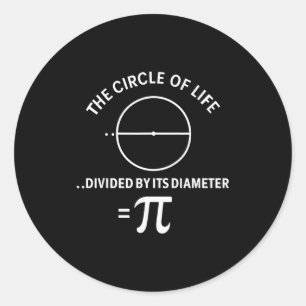 Sticker Rond Pi 3,14 Numéro Symbole Mathématiques Science Ensei