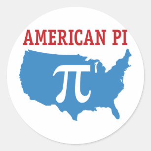 Sticker Rond Pi américain