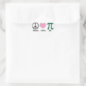 Sticker Rond pi amour paix (Sac)