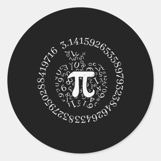 Sticker Rond Pi Day Apple Graphic Cute Funny Math Lover Pie Pun (Devant)