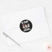 Sticker Rond Pi Day Avec Mes Gnomes Drôle Mathématiques Mathéma (Enveloppe)