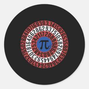 Sticker Rond Pi Day Drôle Geek Nerd Math Algebra Étudiant Teach