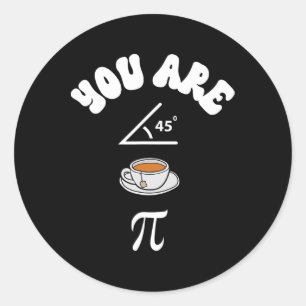 Sticker Rond Pi Day Funky Math Enseignant Tea Acute Pie Funny P
