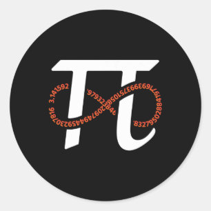 Sticker Rond Pi Day Funny Infinity Numéros Geek Nerd Math Lover