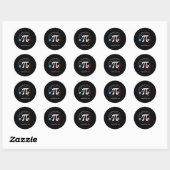 Sticker Rond Pi Day Lunar Eclipse 2025 Math Cosmique (Feuille)
