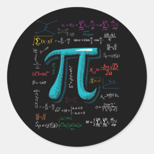 Sticker Rond Pi Day Math Equation Mathématique Enseignant Étu