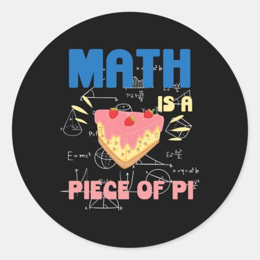 Sticker Rond Pi Day Math Est Un Enseignant En Mathématiques De (Devant)