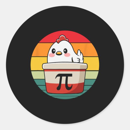 Sticker Rond Pi Day Picken Pot Pie Math Professeur de sciences (Devant)