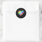 Sticker Rond Pi Day Rainbow Hearts Math Enseignant Cadeau (Sac)