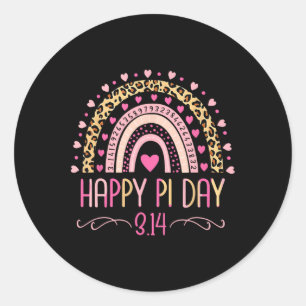 Sticker Rond Pi Day Spiral Pi Math Enseignant 3.14 Leopard Arc-