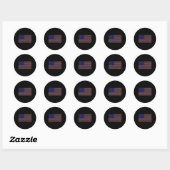 Sticker Rond Pi Day Usa Drapeau Math 3.14 Mars 14 (Feuille)
