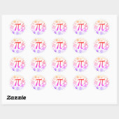 Sticker Rond Pi Enthousiaste (Feuille)