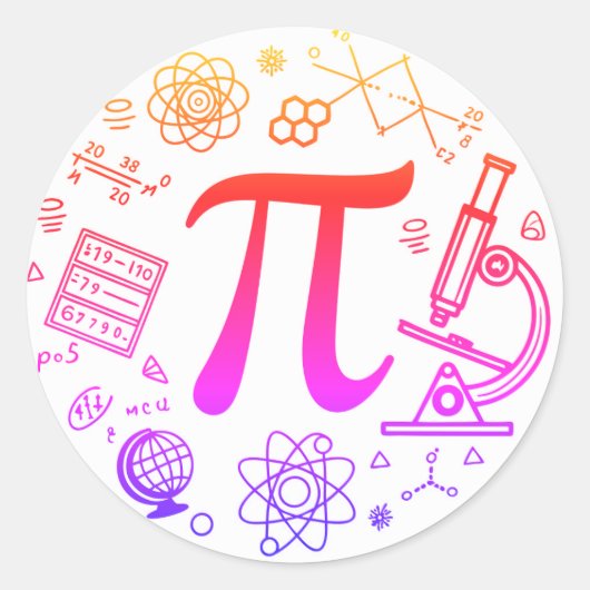 Sticker Rond Pi Enthousiaste (Devant)