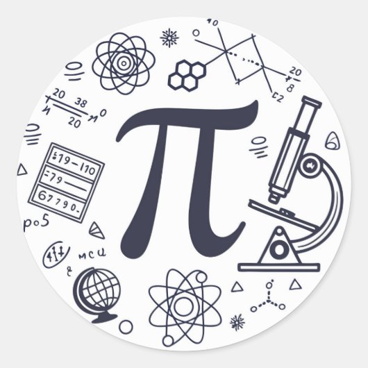 Sticker Rond Pi Enthousiaste (Devant)