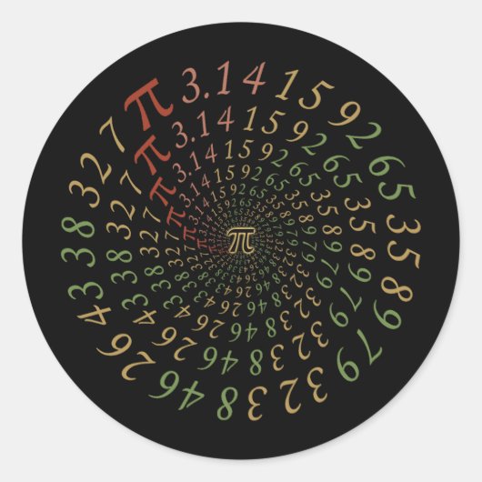 Sticker Rond Pi Galaxy (Devant)