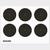 Sticker Rond Pi Galaxy (Feuille)