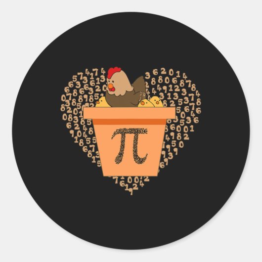Sticker Rond Pi Jour Pot Pi Pie Math 3.14 (Devant)