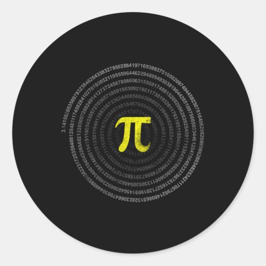 Sticker Rond Pi Math Enseignants Étudiants Funny International (Devant)