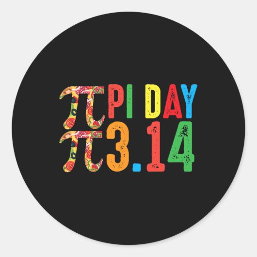 Sticker Rond Pi Math Science Stem Don 3.14 Pi Jour 2 (Devant)