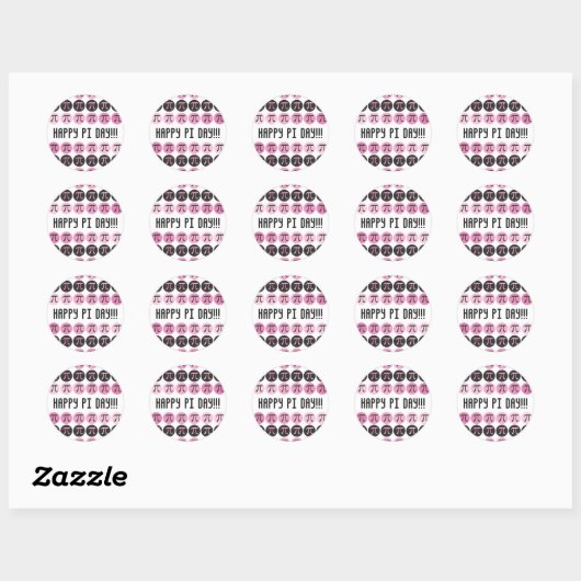 Sticker Rond Pi Mod - Pi Rose (Feuille)