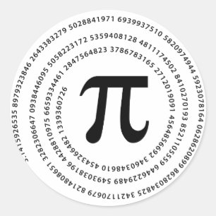 Sticker Rond Pi Number