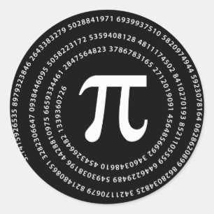Sticker Rond Pi Number