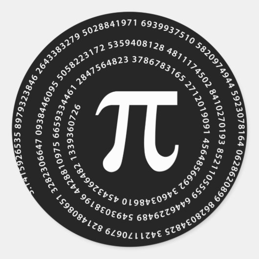 Sticker Rond Pi Number (Devant)