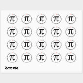 Sticker Rond Pi Number (Feuille)