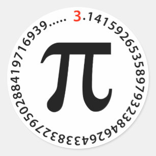 Sticker Rond Pi Number