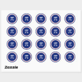Sticker Rond Pi Ring sur le bleu marine (Feuille)
