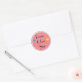 Sticker Rond Piano Class Star avec étoiles (Enveloppe)