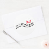 Sticker Rond Piano jazz (Enveloppe)