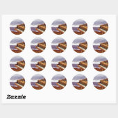 Sticker Rond Piano sur une plage (Feuille)