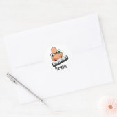 Sticker Rond Pianose Funny Piano Nez Pun (Enveloppe)