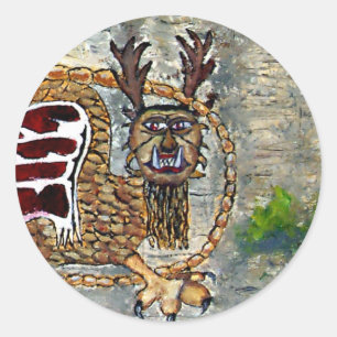 Sticker Rond Piasa Bird Légende Amérindienne Classique Rond