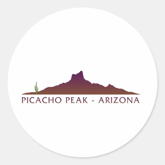 Sticker Rond Pic Picacho - Arizona (Devant)