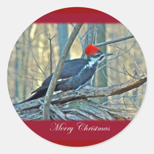 Sticker Rond Pic Pilé Joyeux articles de Noël (Devant)