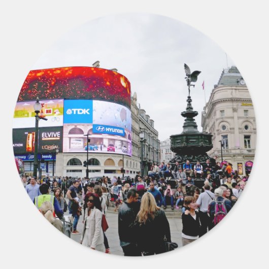 Sticker Rond Piccadilly Circus - Photo professionnelle (Devant)