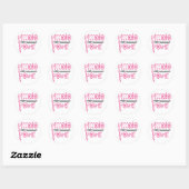 Sticker Rond Piccolo Power Pink (Feuille)