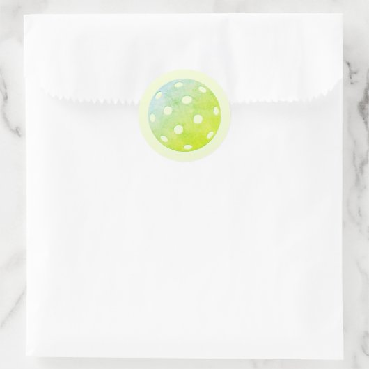 Sticker Rond Pickball Party Sports Green Custom (Sac)