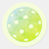 Sticker Rond Pickball Party Sports Green Custom (Devant)