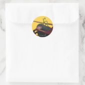 Sticker Rond Pickett & Teddy With Wand and Tie (Sac)