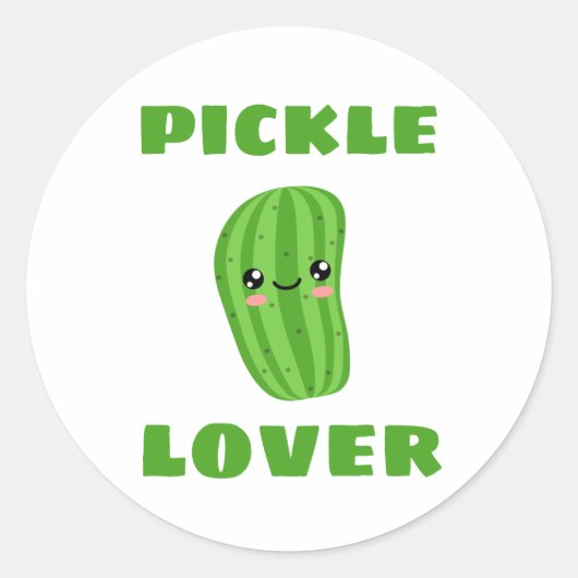 Sticker Rond Pickle Lover (Devant)